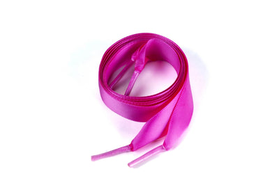 Shoelaces Azalea Pink Satin Ribbon 5/8" Wide Shoelaces by Princess Pumps