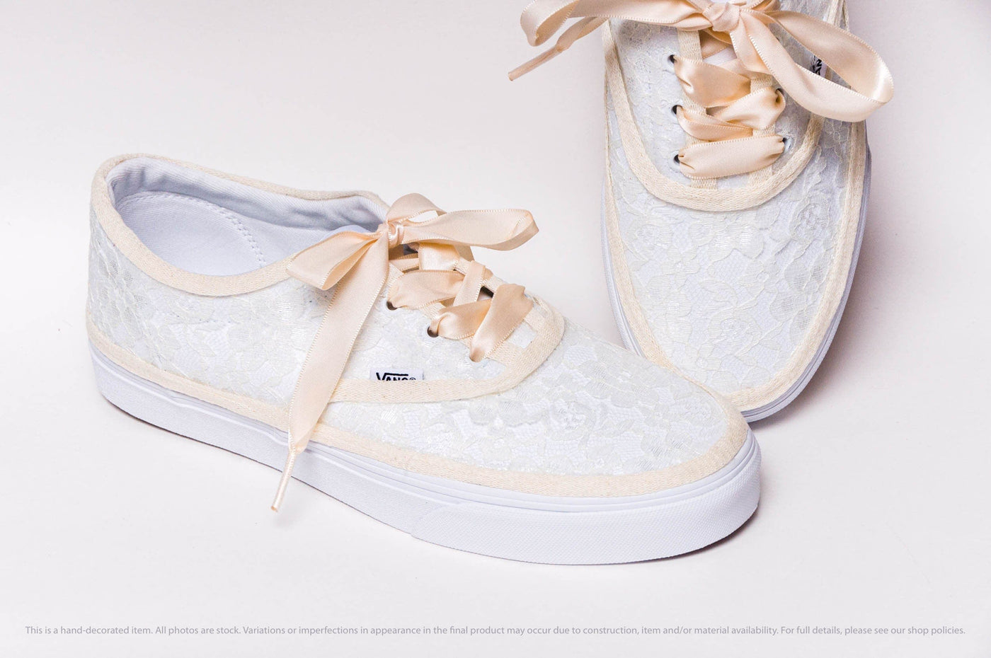 Ivory Lace Over White Sneakers With Platform And Slip On Options 5 / Era