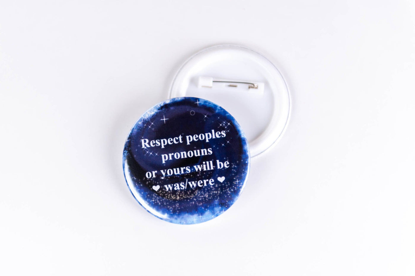 Accessory Pride Pronoun LGBT Pin Back Buttons by Princess Pumps Respect 1