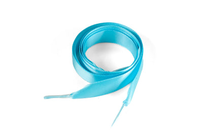 Satin Ribbon 5/8" Premium Quality Shoelaces - 54" Inch Length Aegean Blue