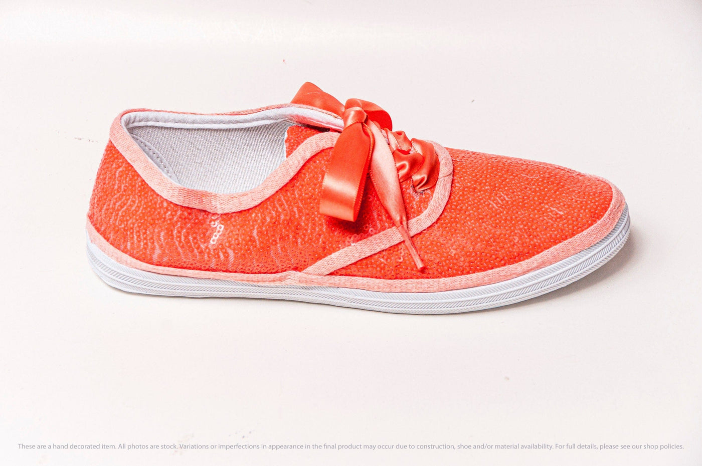 Coral Starlight Sequin Sneakers