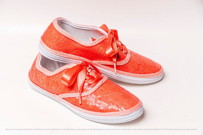 Coral Starlight Sequin Sneakers