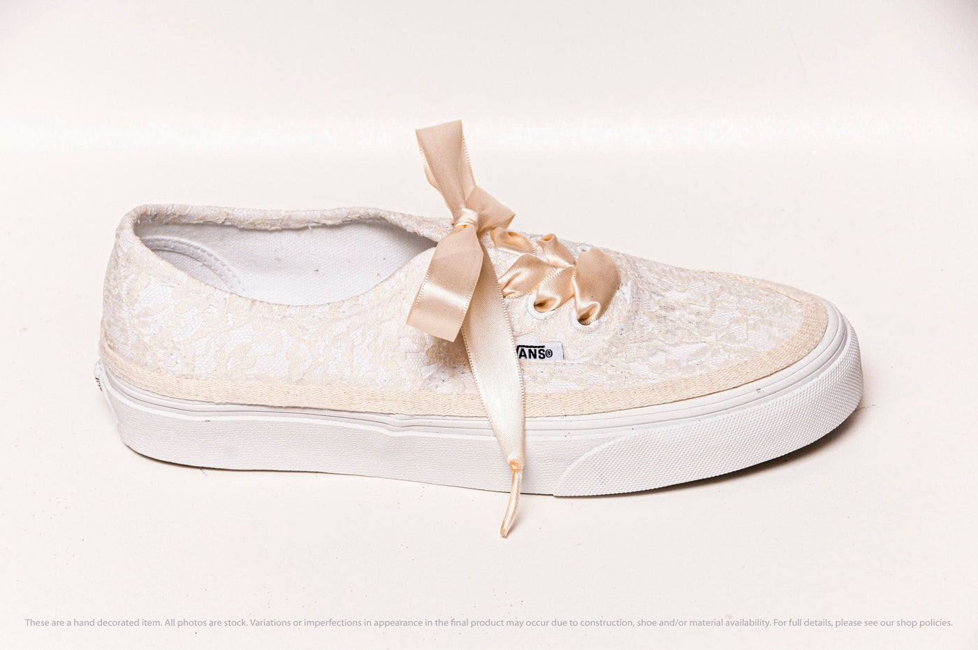 Ivory Lace Over White Sneakers With Platform And Slip On Options