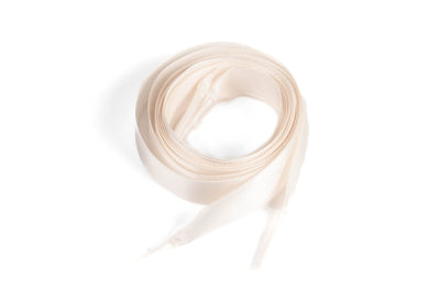 Satin Ribbon 5/8" Premium Quality Shoelaces - 36" Inch Length Ivory