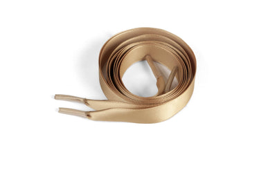Satin Ribbon 5/8" Premium Quality Shoelaces - 36" Inch Length Metallic Gold