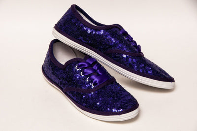 Purple Starlight Sequin Sneakers by Princess Pumps