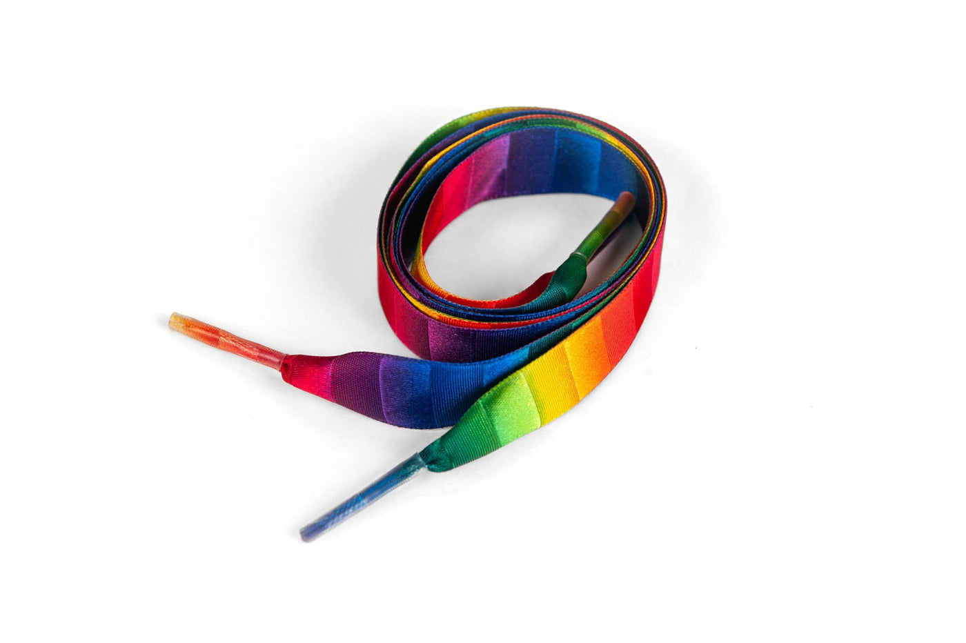 Satin Ribbon 5/8" Premium Quality Shoelaces - 48" Inch Length Rainbow
