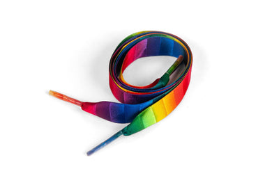Satin Ribbon 5/8" Premium Quality Shoelaces - 54" Inch Length Rainbow