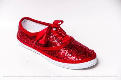 Red Starlight Sequin Sneakers by Princess Pumps