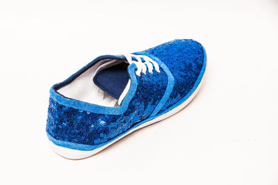 Sapphire Blue Starlight Sequin Sneakers by Princess Pumps