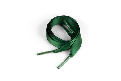 Shoelaces Bridal Custom Text Satin Ribbon 5/8" Premium Quality Shoelaces - 48" & 54" Lengths 48" (Low Tops) / Forest