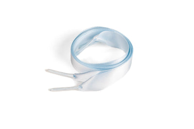 Shoelaces Bridal Custom Text Satin Ribbon 5/8" Premium Quality Shoelaces - 48" & 54" Lengths 48" (Low Tops) / Pale Blue