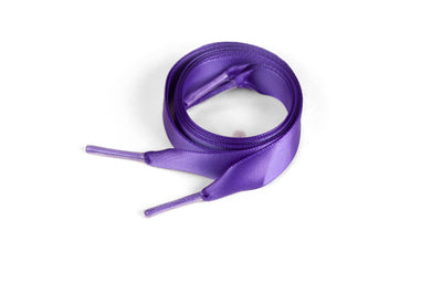 Shoelaces Bridal Custom Text Satin Ribbon 5/8" Premium Quality Shoelaces - 48" & 54" Lengths 48" (Low Tops) / Purple Haze