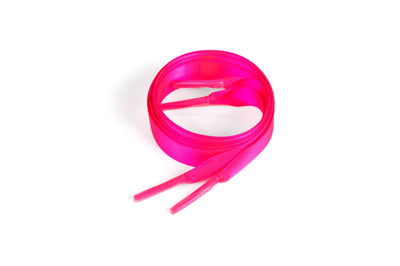 Shoelaces Bridal Custom Text Satin Ribbon 5/8" Premium Quality Shoelaces 48" (Low Tops) / Shocking Pink