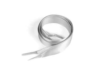 Shoelaces Bridal Custom Text Satin Ribbon 5/8" Premium Quality Shoelaces - 48" & 54" Lengths 48" (Low Tops) / Silver