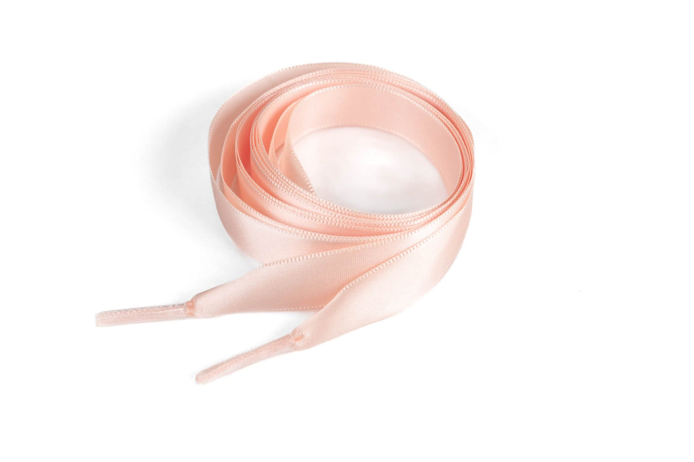 Shoelaces Bridal Custom Text Satin Ribbon 5/8" Premium Quality Shoelaces 48" (Low Tops) / Soft Peach