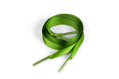 Shoelaces Bud Green Satin Ribbon 5/8" Wide Shoelaces by Princess Pumps