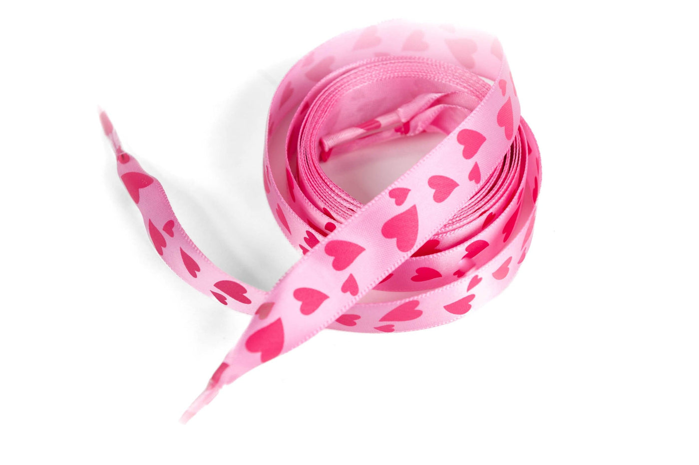 Shoelaces Pink Sweetheart Satin Ribbon 5/8" Wide Shoelaces by Princess Pumps
