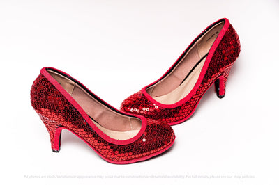 Sequin: Heels Red Sequin 3 Inch High Heels by Princess Pumps 5.5 / Large Sequins
