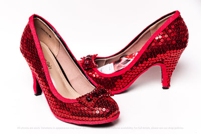 Red Sequin 3 Inch High Heels - Princess Pumps: Custom Shoes & More